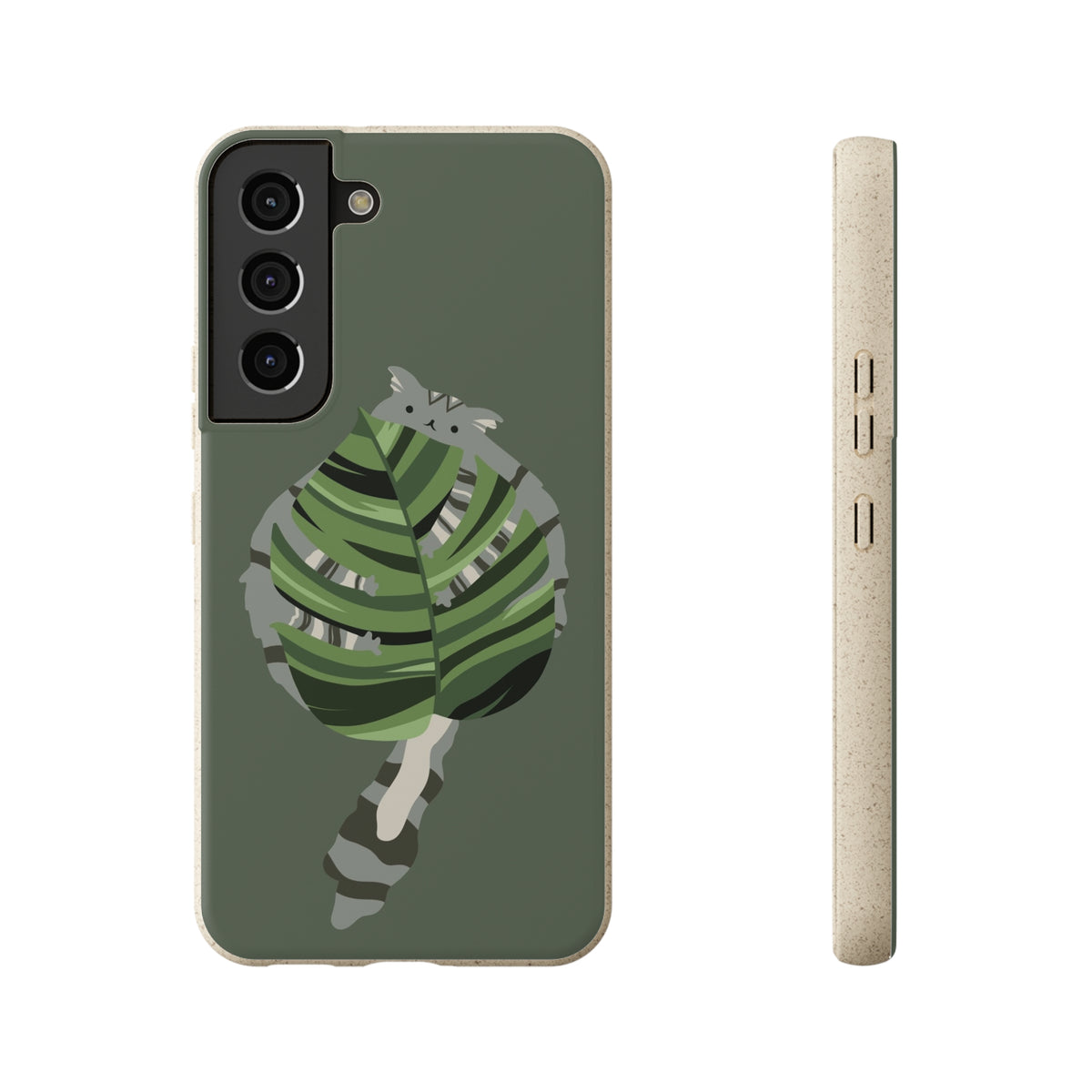 Floofy Guardian Monstera Leaf BioDegradable Phone Case