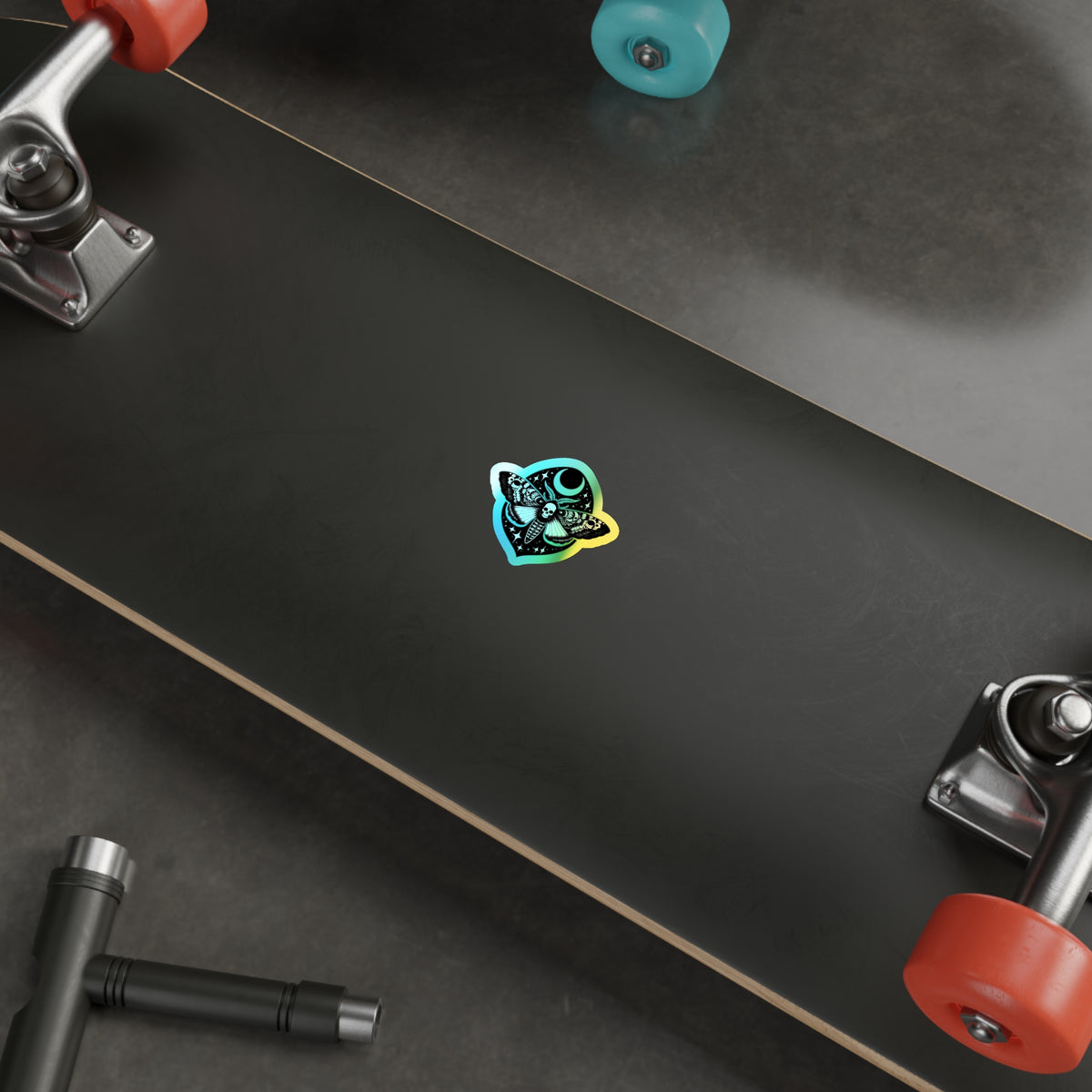 Holographic Gothic Moth Sticker
