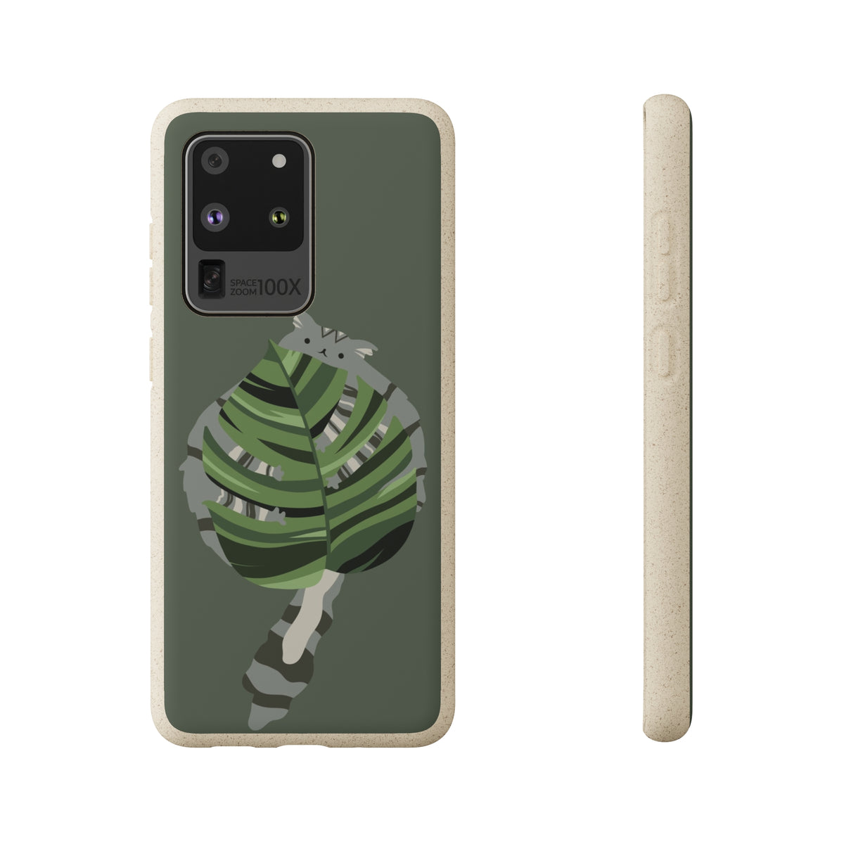 Floofy Guardian Monstera Leaf BioDegradable Phone Case