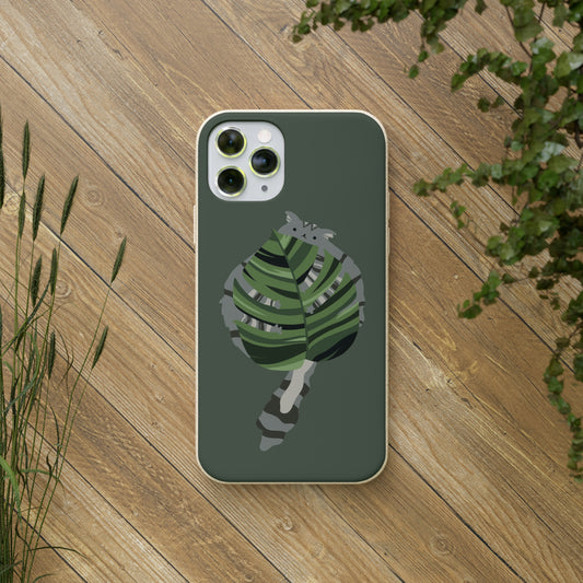 Floofy Guardian Monstera Leaf BioDegradable Phone Case