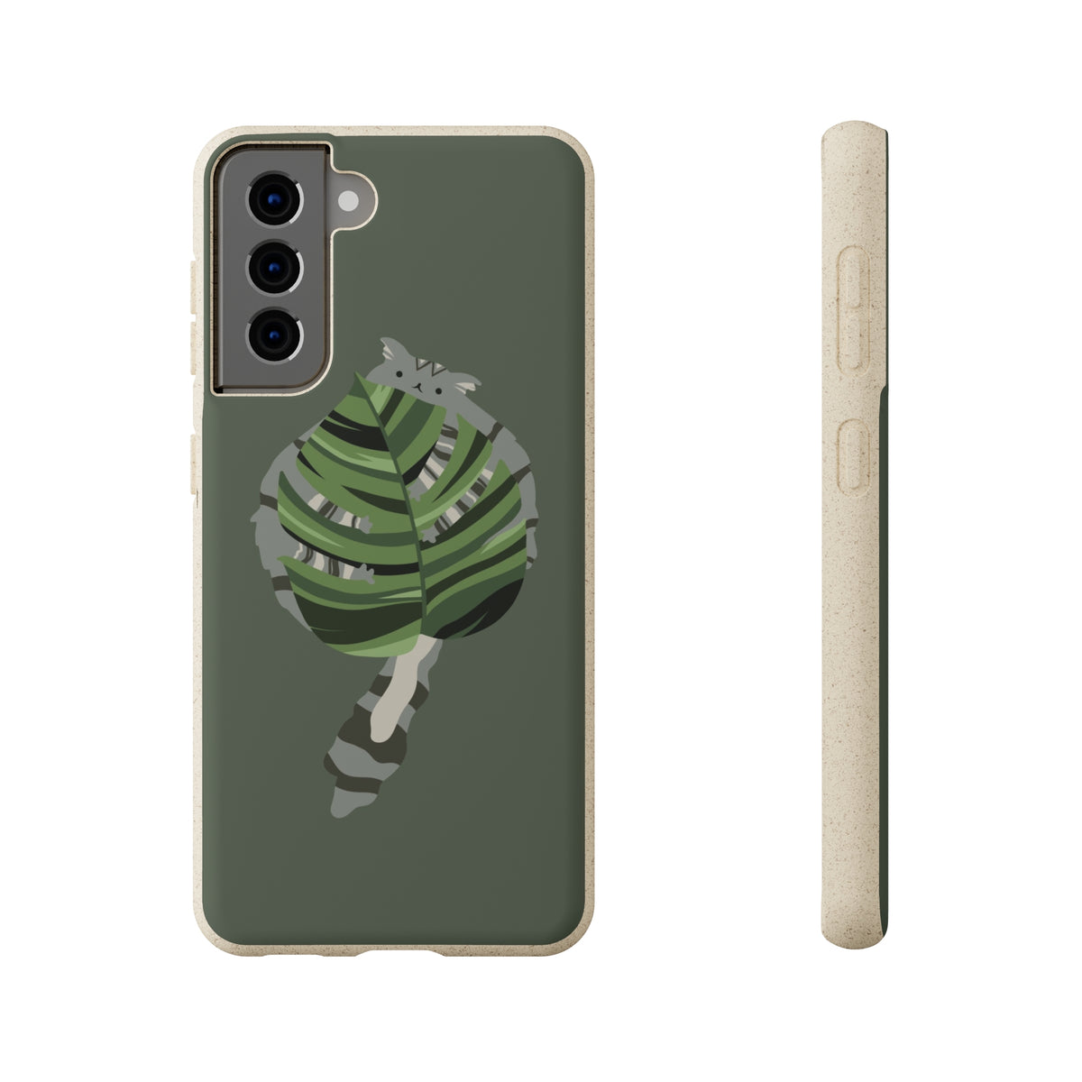 Floofy Guardian Monstera Leaf BioDegradable Phone Case
