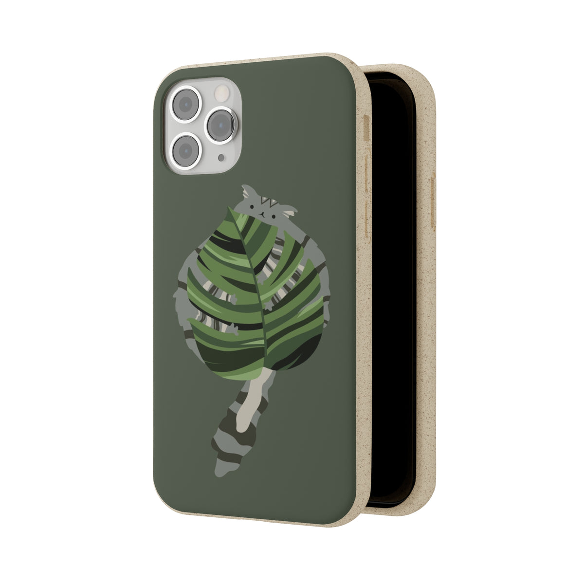 Floofy Guardian Monstera Leaf BioDegradable Phone Case