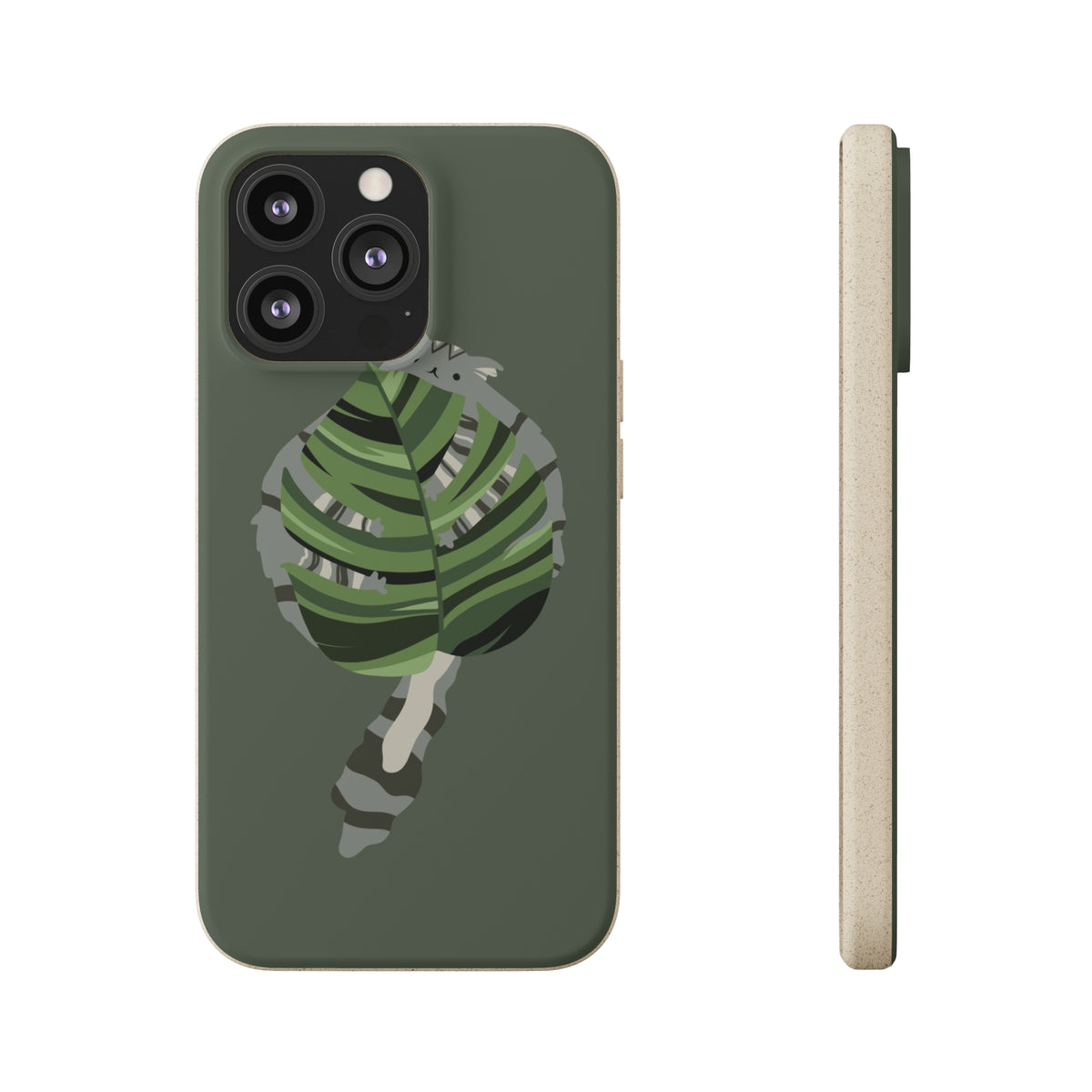 Floofy Guardian Monstera Leaf BioDegradable Phone Case