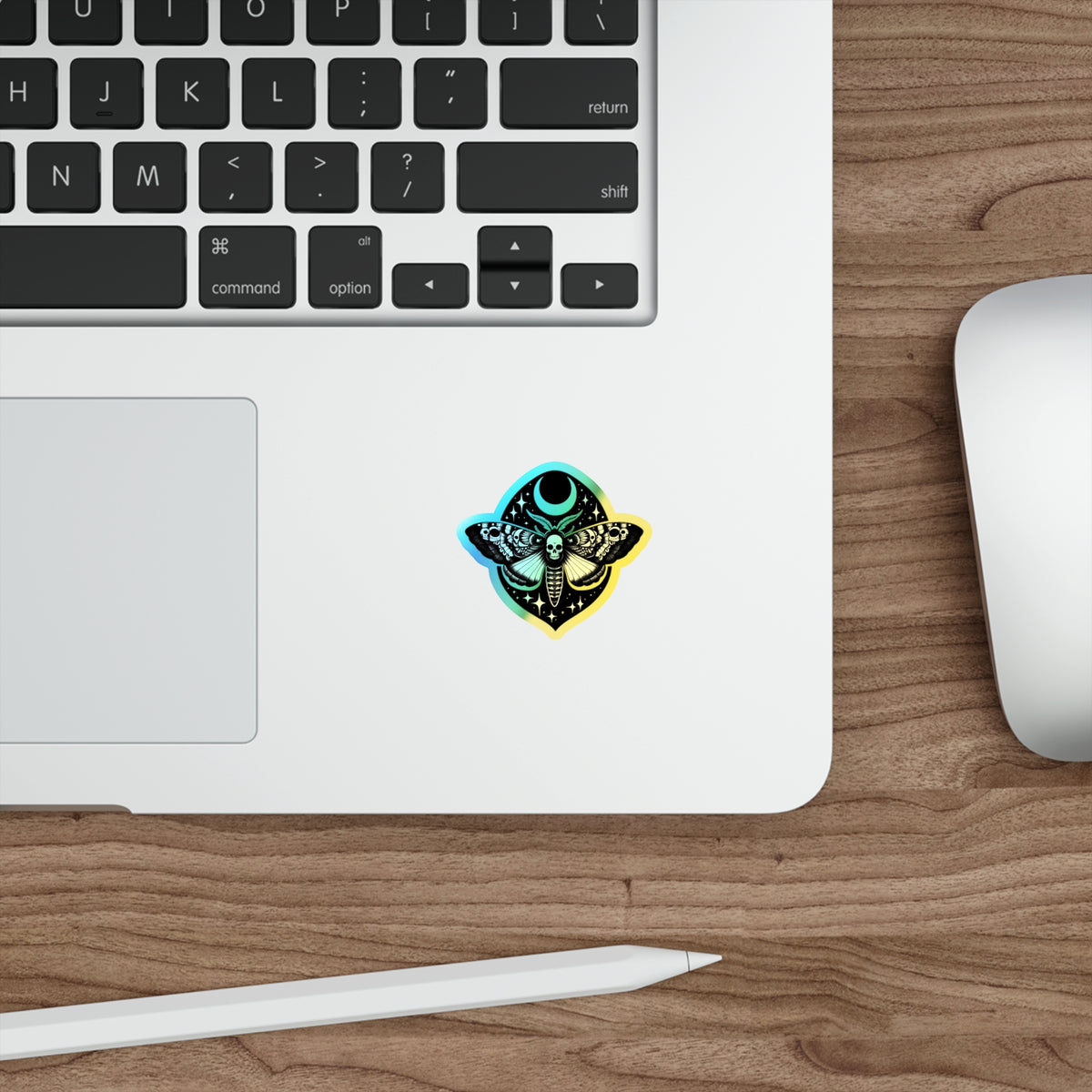 Holographic Gothic Moth Sticker