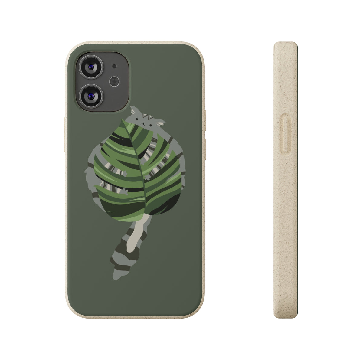 Floofy Guardian Monstera Leaf BioDegradable Phone Case