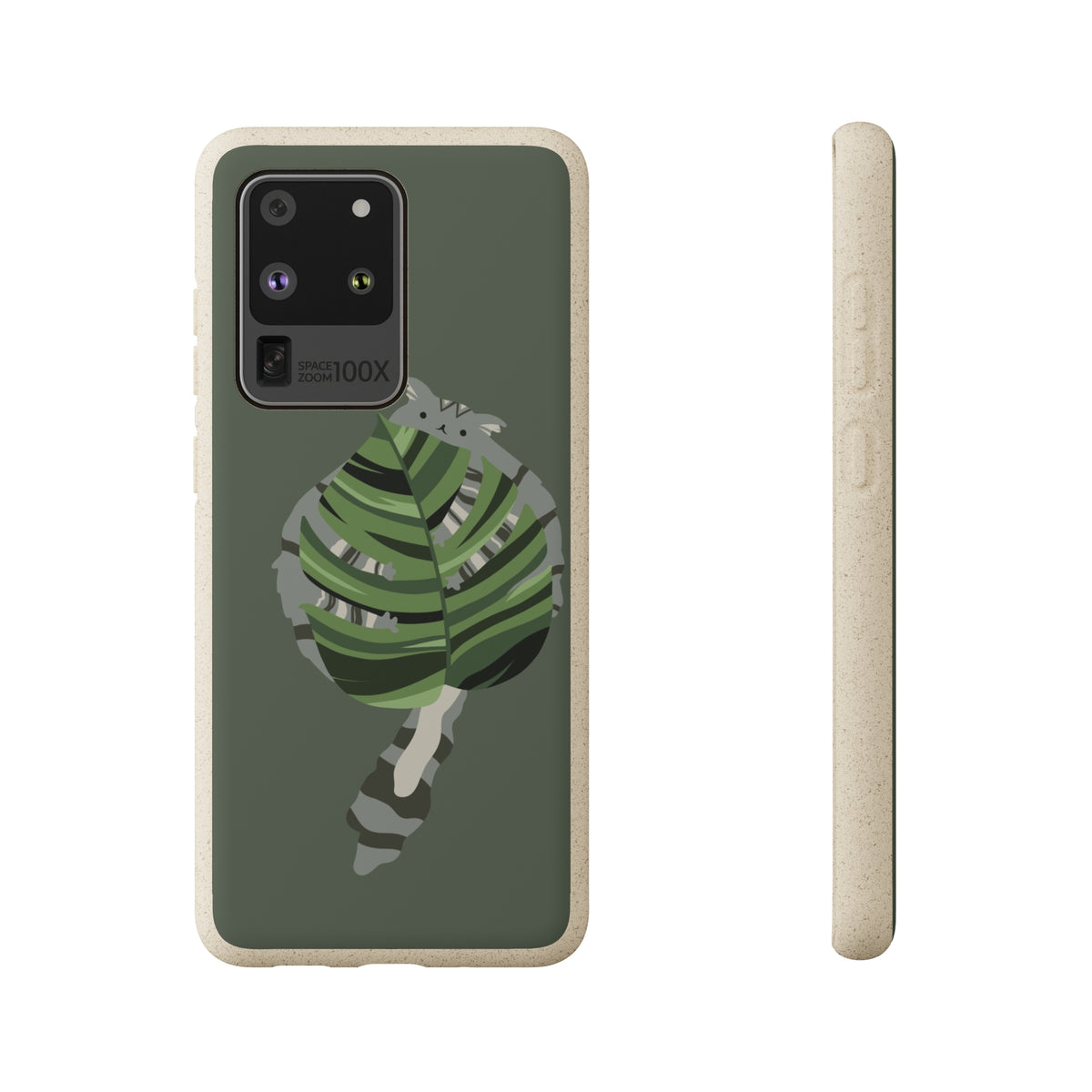 Floofy Guardian Monstera Leaf BioDegradable Phone Case