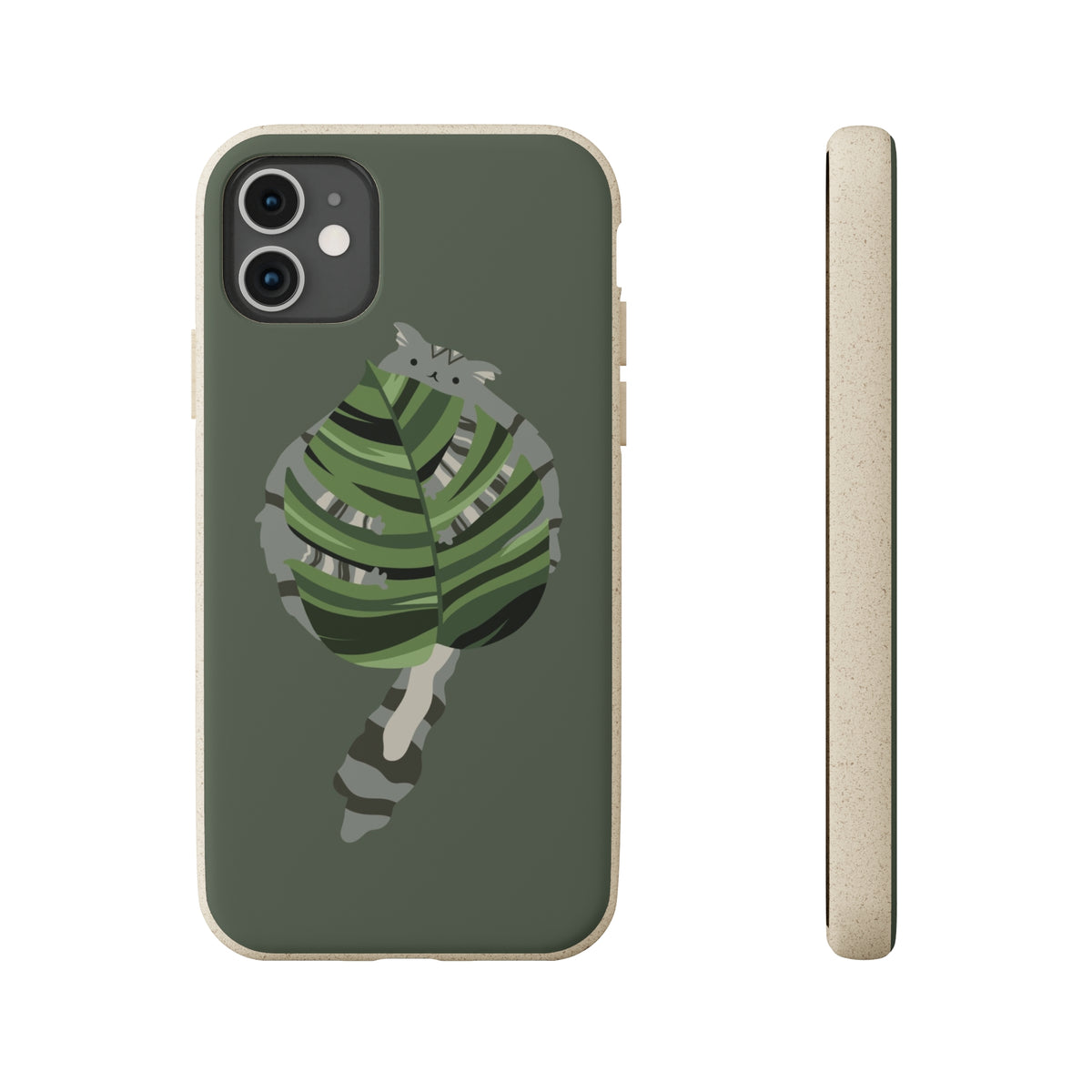 Floofy Guardian Monstera Leaf BioDegradable Phone Case