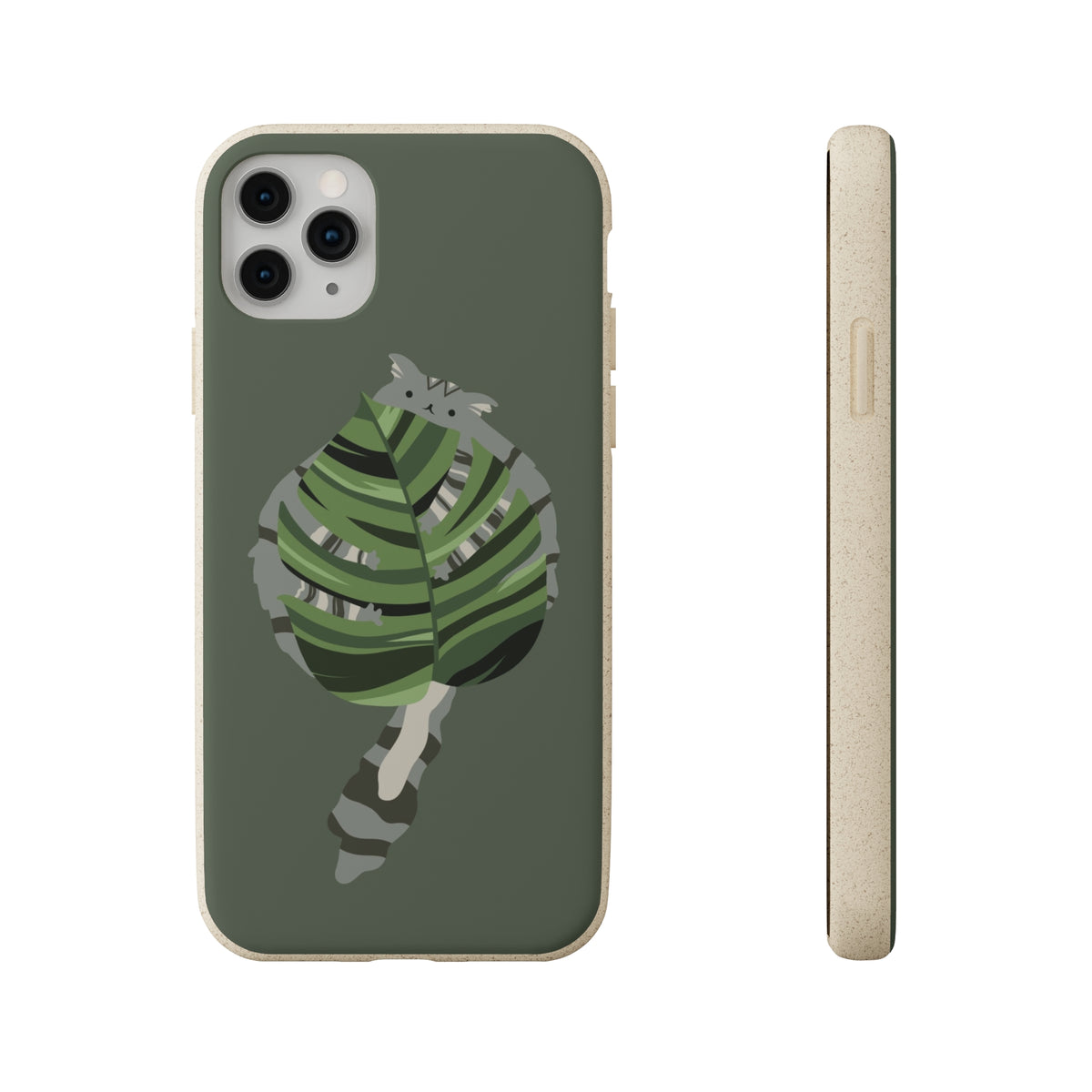 Floofy Guardian Monstera Leaf BioDegradable Phone Case
