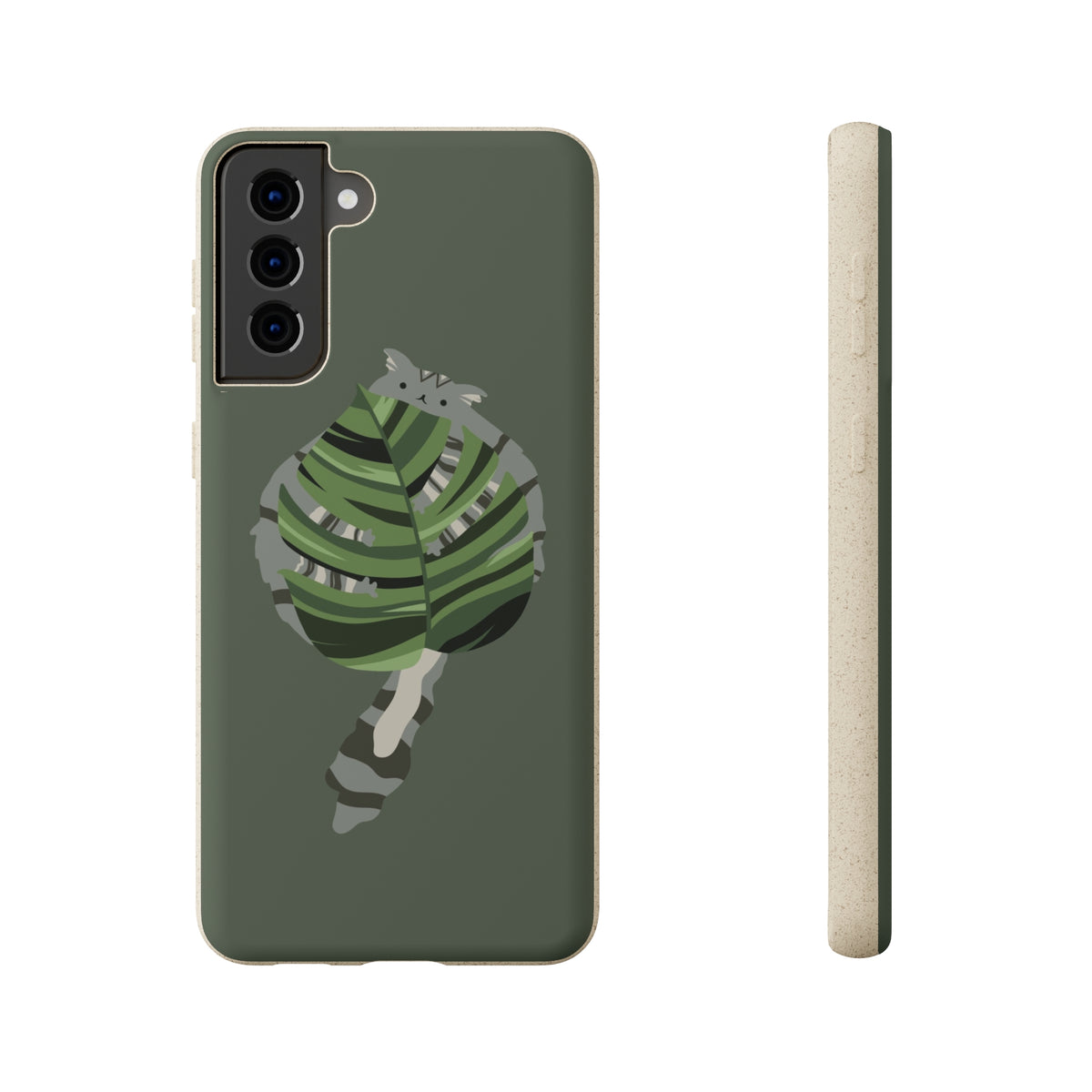 Floofy Guardian Monstera Leaf BioDegradable Phone Case