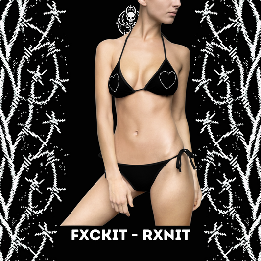 'Try Me' Barbed Wire Gothic Bikini