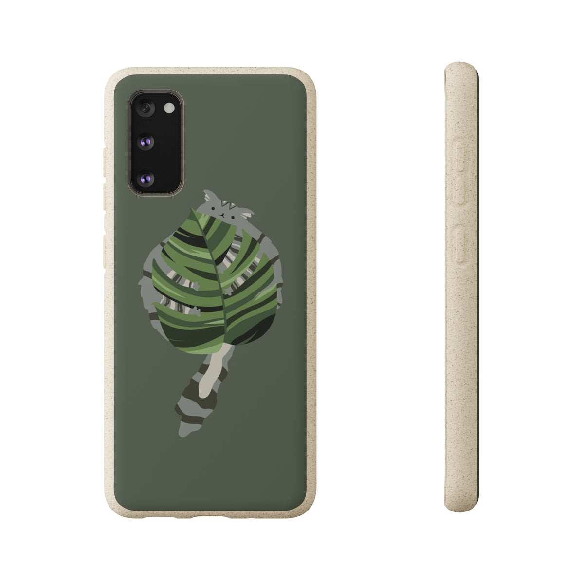 Floofy Guardian Monstera Leaf BioDegradable Phone Case