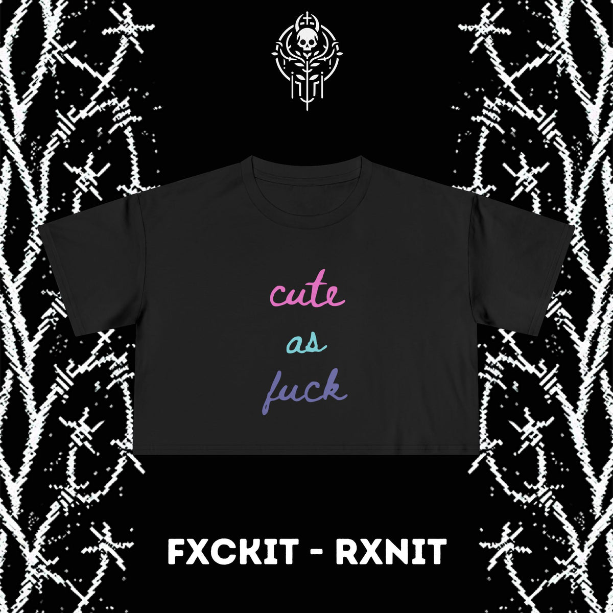 Cute Asf Skull Crop Tee
