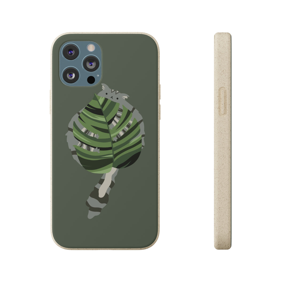 Floofy Guardian Monstera Leaf BioDegradable Phone Case