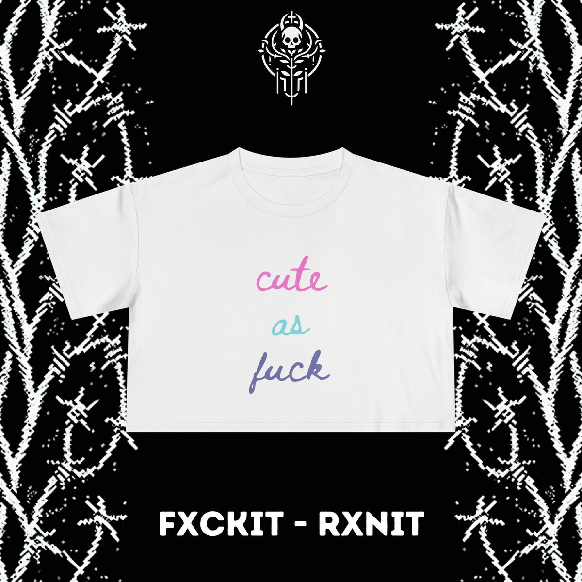 Cute Asf Skull Crop Tee
