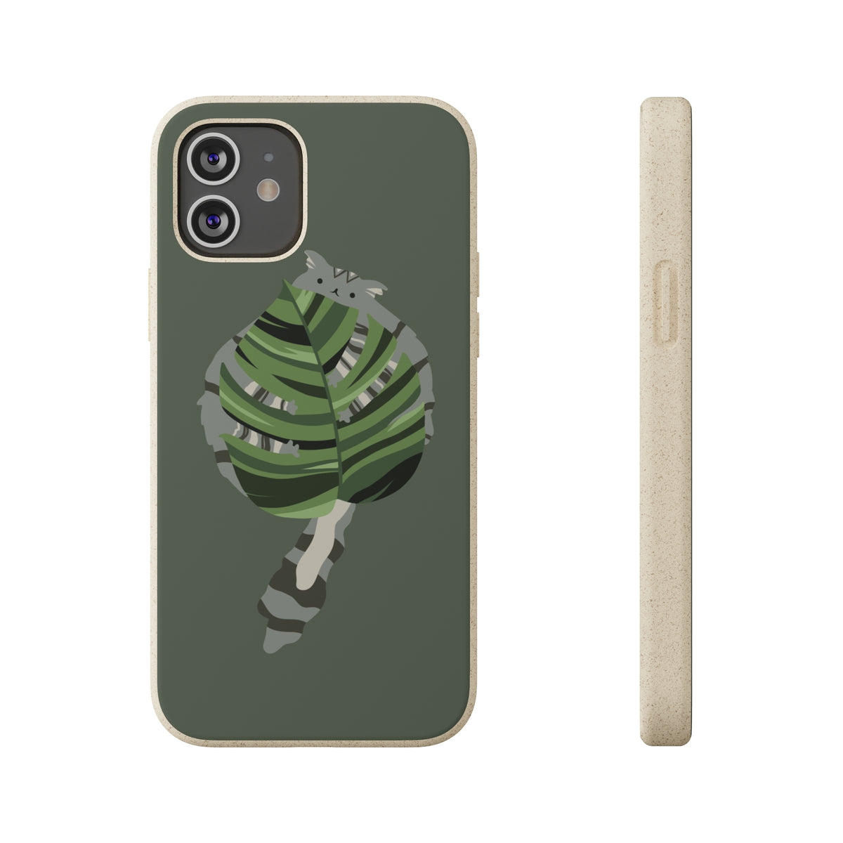 Floofy Guardian Monstera Leaf BioDegradable Phone Case