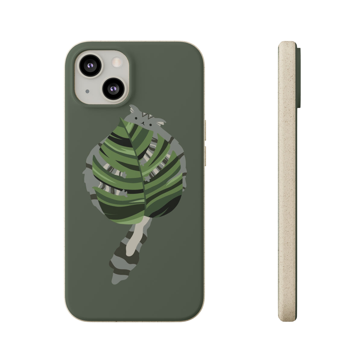 Floofy Guardian Monstera Leaf BioDegradable Phone Case