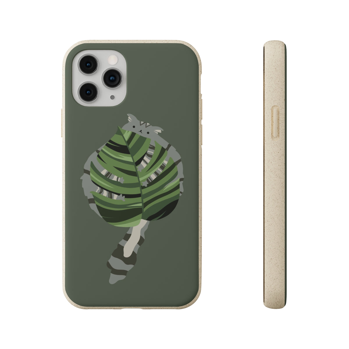 Floofy Guardian Monstera Leaf BioDegradable Phone Case