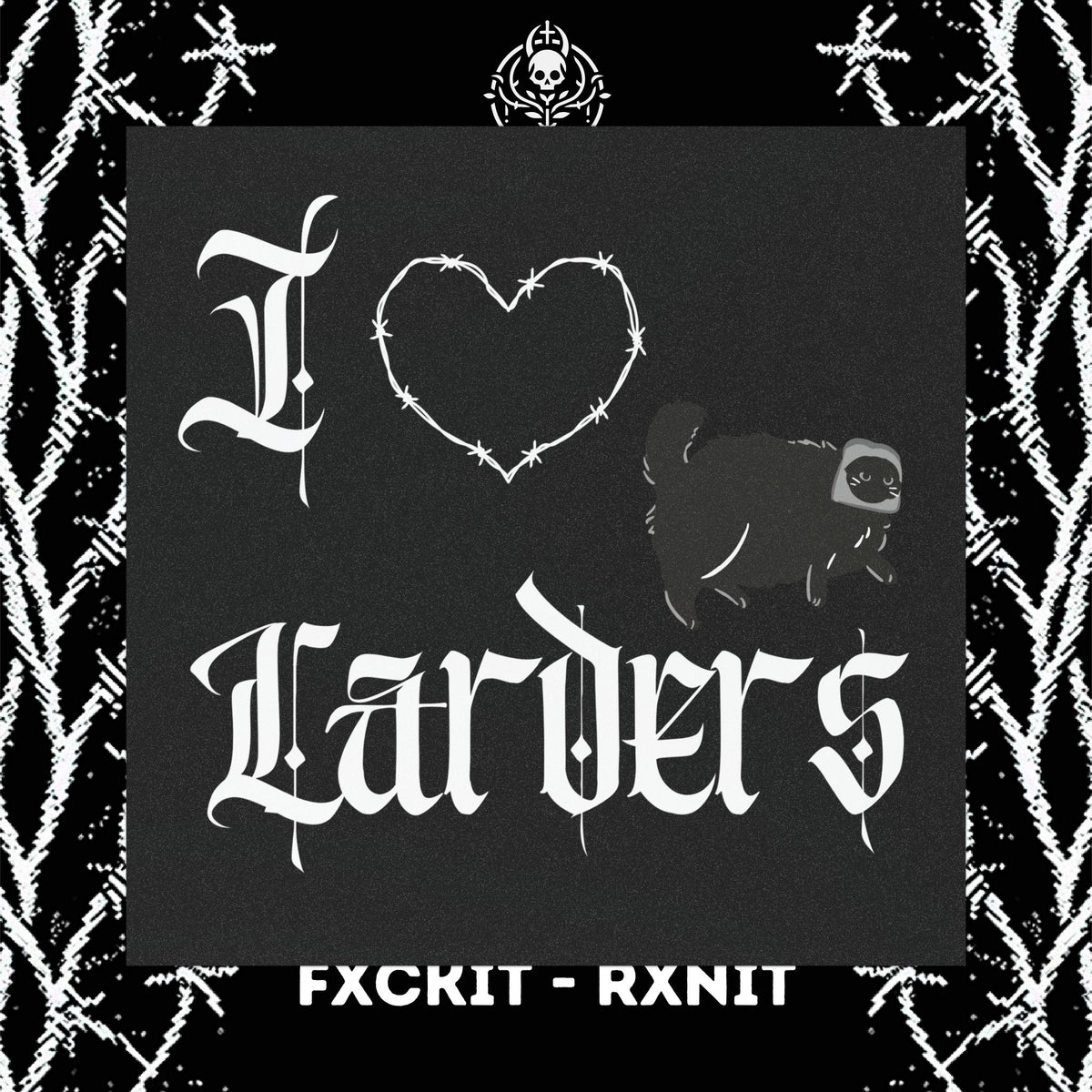 'I Love Larders" 5" x 5" Car Magnet