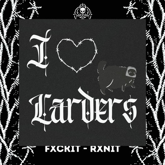 'I Love Larders" 5" x 5" Car Magnet