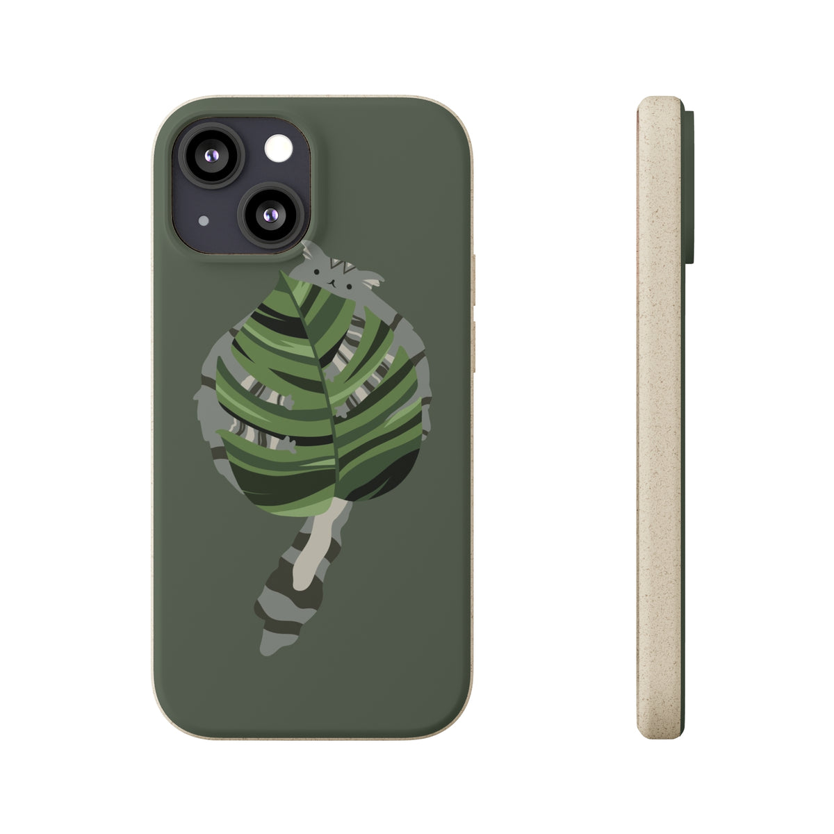 Floofy Guardian Monstera Leaf BioDegradable Phone Case